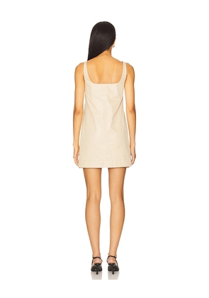 WE11DONE Cotton Waistband Detail Dress in Beige. Size M. Also in L, S, XS.