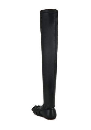 Yume Yume Over The Knee Ballerina Boot in Black. Size 37. Also in 36, 38, 39.