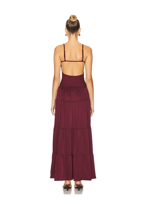 WeWoreWhat Smocked Drop Waist Maxi Dress in Purple. Size M. Also in S, L, XL.