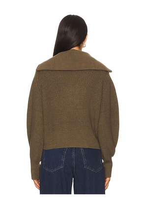 Varley Maura Half Zip Rib Knit in Olive. Size S. Also in XS.