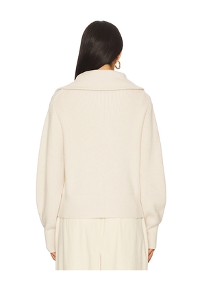 Varley Enrico Knit Jacket in Ivory. Size L. Also in M, XL.