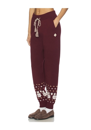 THE UPSIDE Le Ski Jojo Knit Jogger in Burgundy. Size S. Also in M.