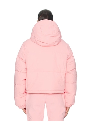 Whitespace Cropped Puffer Jacket in Pink. Size L. Also in S, XS.