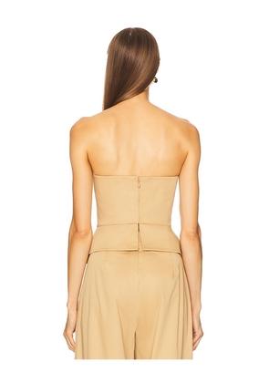 Zuleyha Kuru Desmia Corset Top in Beige. Size 38. Also in 36, 40, 42, 44.