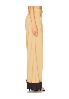 Zuleyha Kuru Desmia Pant in Beige. Size 38. Also in 36, 40, 42, 44.