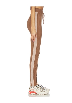 Varley Aiden Knit Legging in Brown. Size M. Also in L, S, XL, XS.