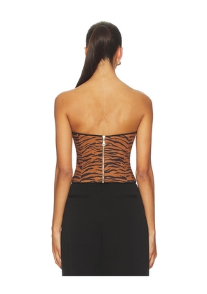 Zuleyha Kuru Vella Corset Top in Brown. Size 38. Also in 40.