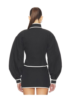 Yellow The Label Mindy Cotton Jacket in Black. Size M. Also in XS, XL.