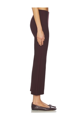 Vince Mid Rise Pintuck Crop Flare Pant in Burgundy. Size S. Also in XS, M, L.