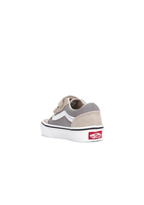 Vans Kids Old Skool V in Taupe,Light Grey. Size 11. Also in 12, 12.5, 1.