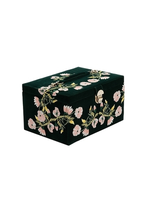 WOLF Zoe Medium Jewelry Box in Dark Green.