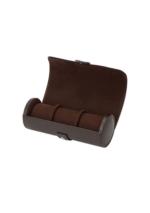 WOLF Blake Watch Roll with Capsule in Brown.