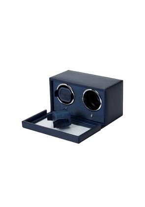 WOLF Cub Double Watch Winder with Cover in Navy.