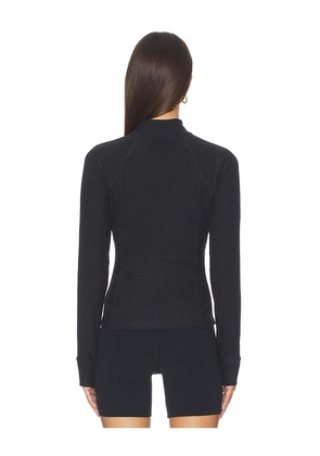 YEAR OF OURS Stretch Gym Jacket in Charcoal. Size M. Also in S, XS.