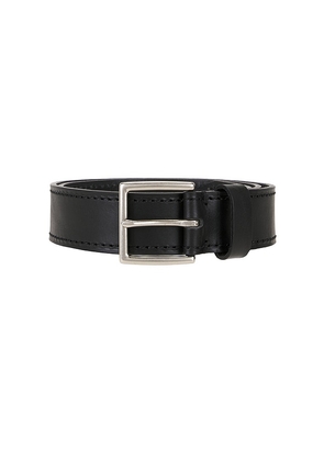 Vince 35mm Flat Belt With Stitched Edge Belt in Black. Size 36. Also in 30, 32.