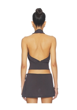 With Jean Pammy Top in Charcoal. Size M. Also in S, XS, L.