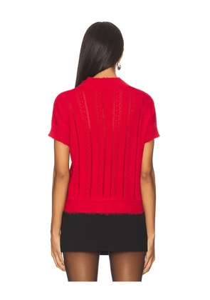 Vaillant Knit T-shirt in Red. Size 36. Also in 34, 38.