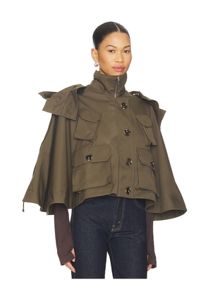 Vaillant Military Cropped Trench in Olive. Size 36. Also in 38.