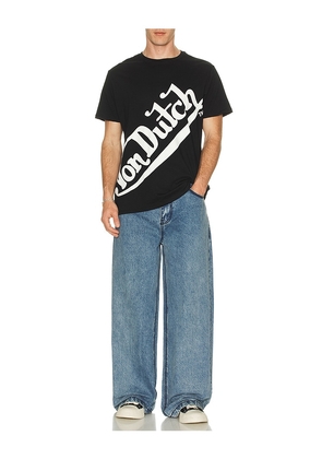 Von Dutch Logo Tee in Black. Size S. Also in M, L, XL/1X.