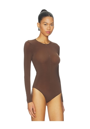 Wolford Crystal String Bodysuit in Brown. Size M. Also in XS, S.