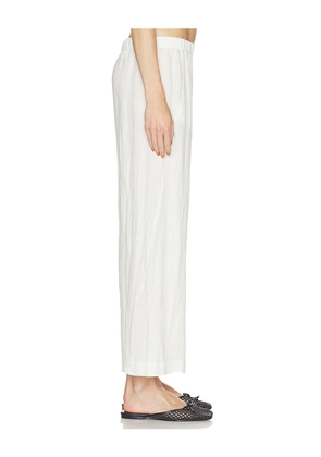 Velvet by Graham & Spencer Lola Woven Linen Pant in Ivory. Size XS. Also in S, M, L.