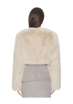 Unreal Fur Empress Jacket in Neutral. Size L. Also in XS, S.