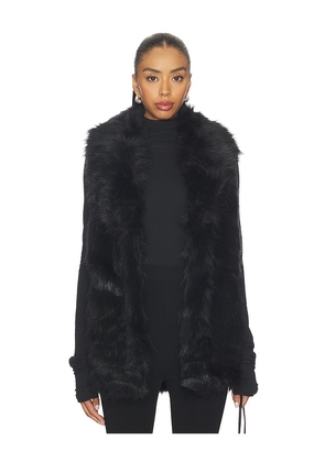 Unreal Fur Premium Rose Vest in Black. Size M. Also in XS, S.