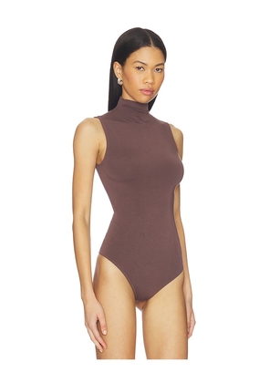 Wolford Viscose String Bodysuit in Chocolate. Size M. Also in S.
