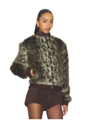 Unreal Fur Foliage Jacket in Green. Size S. Also in XS, M.