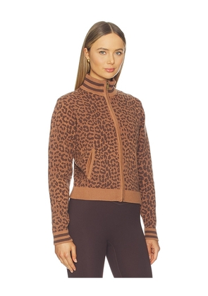 THE UPSIDE Malawi Margot Knit Jacket in Brown. Size S. Also in XS, M, XL.