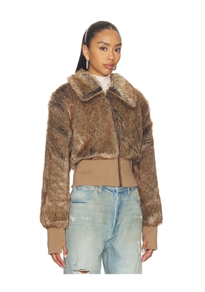 Unreal Fur Event Horizon Jacket in Tan. Size M. Also in L.