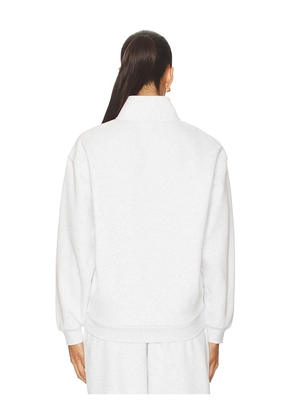 WellBeing + BeingWell Remy Half Zip in Light Grey. Size M. Also in XS, S, XL.