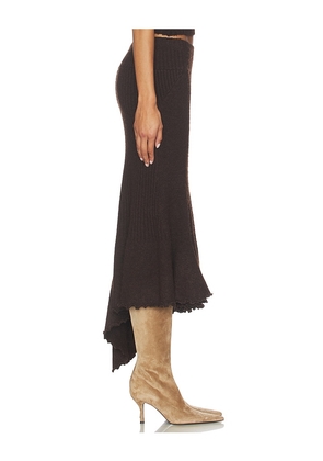 With Jean Fia Skirt in Chocolate. Size S. Also in XXS, XS, M, L, XL.