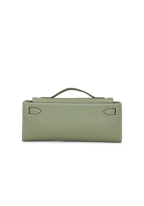 Veronica Beard Dash Clutch in Olive.