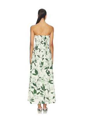 Verandah Smocked Summer Maxi Dress in Sage. Size M. Also in S, XL.
