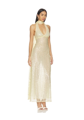 Understated Leather Harmony Dress in Lemon. Size L. Also in S, M.