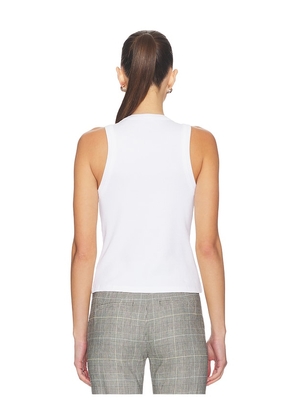 Veronica Beard Cropped Jordyn Tank Top in White. Size L. Also in M.
