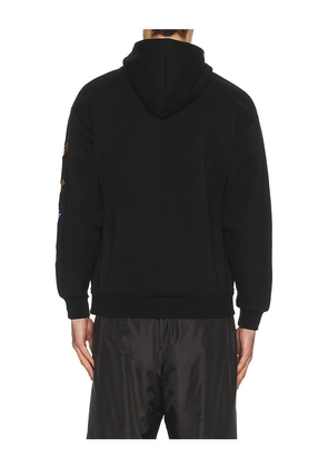Von Dutch Logo Sleeve Patches Hoodie in Black. Size M. Also in L.