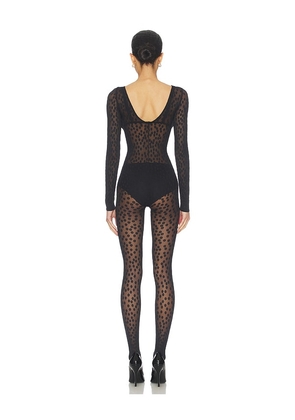Wolford Sweet Dots Catsuit in Black. Size S. Also in XS, M.