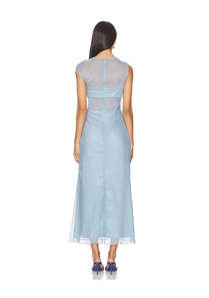 AMUR Amille Sheer Gown in Blue. Size 10. Also in 2, 4, 8.