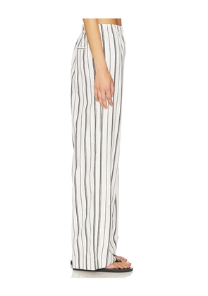 Vince Resort Stripe Drawstring Pull On Pant in White. Size S. Also in XXS, XS, M.