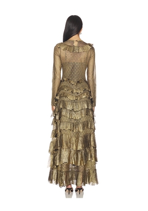 Ulla Johnson Calliope Dress in Metallic Gold. Size M. Also in XS, S.
