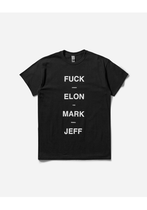 Fuck Elon Mark Jeff T-Shirt Black