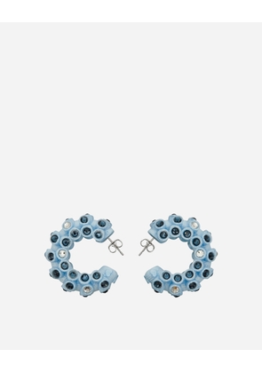 Lit Hoop Earrings Light Blue