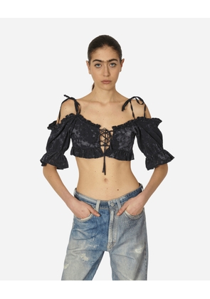 Dyed Sangallo Top Washed Out Black