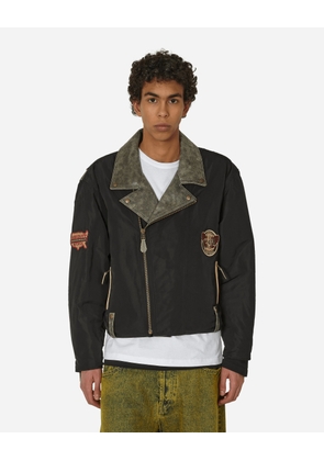 Nylon Moto Jacket Jet Black