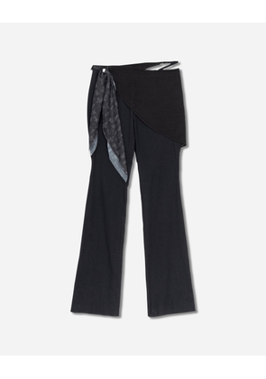 Women s Tie Scarf Pants Black