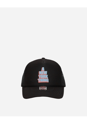 Stacked Trucker Hat Black