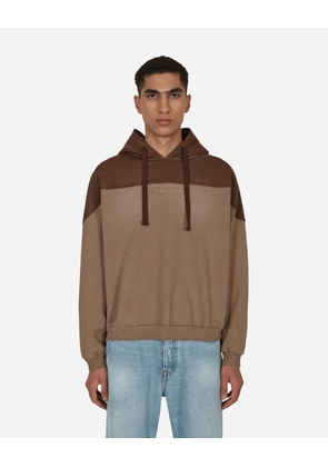 Two Tone Hooded Sweatshirt Brown