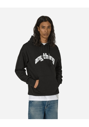 Curved Logo Hoodie Black